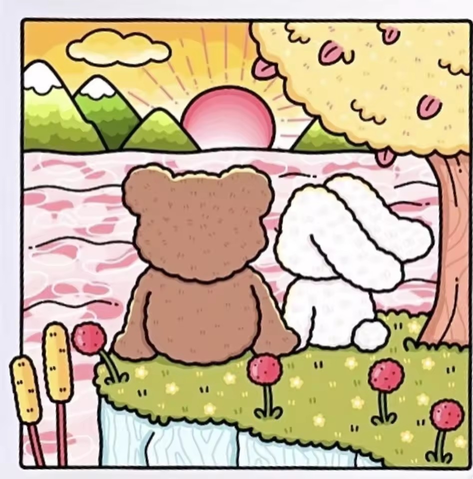 FUZZY IN LOVE Bold-easy Patter - đánh giá và giá Adult Coloring Book Stress Relief