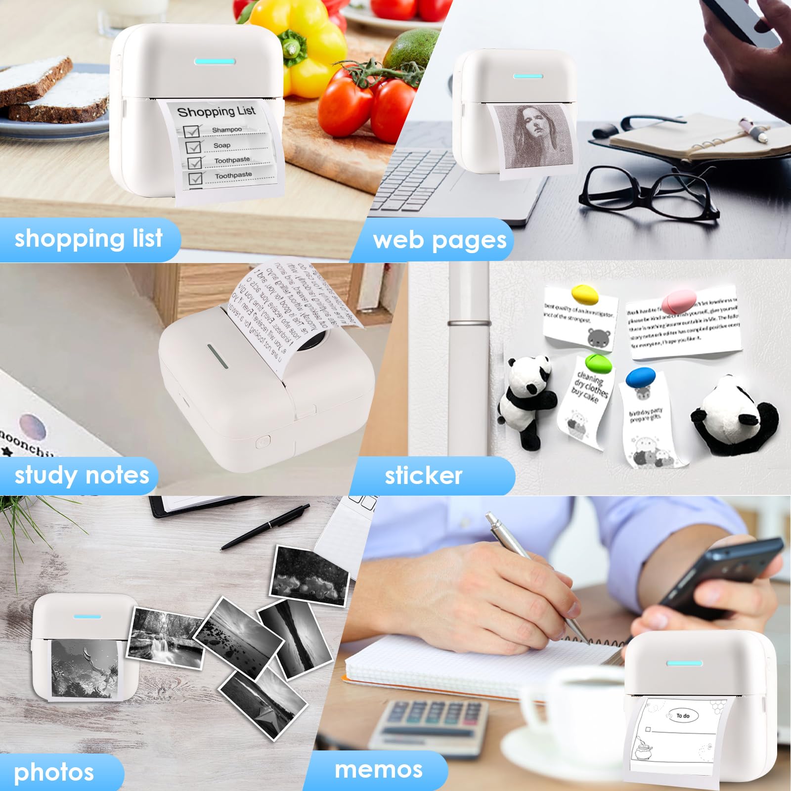 10 Rolls Thermal Inkless Print - đánh giá và giá Mini Pocket Thermal Printer Paper Roll