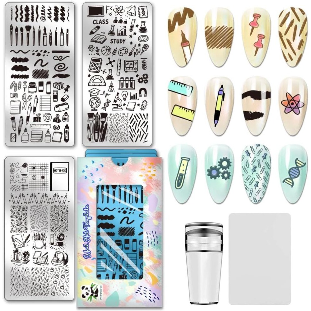 3pcs Stationery Nail Stamping  - đánh giá và giá Stationery Books