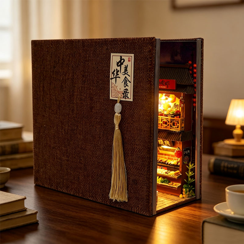 Diy Book Nook Doll House Minia - đánh giá và giá Diy Wooden Book Nook Kit Shelf Insert