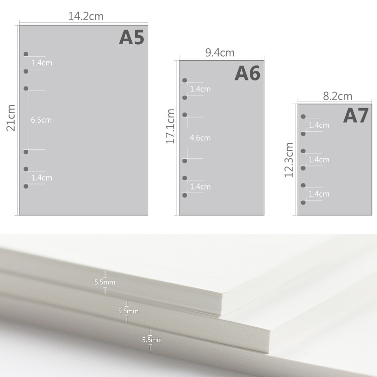 45 Tờ A5 A6A7 Rời Lá Xách Tay  - đánh giá và giá A5 Spiral Dotted Grid Notebook