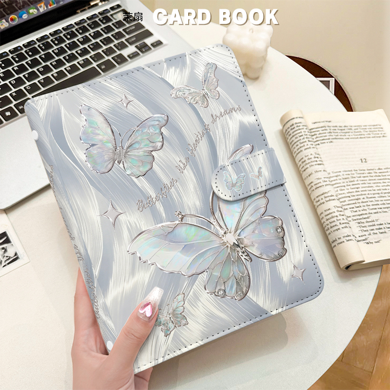 Silver Iridescent Butterfly A5 - đánh giá và giá Kpop Photo Card Binder 3 Inch
