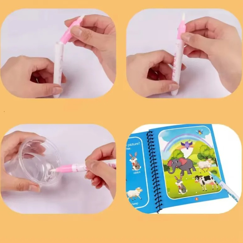 1 Book+1 Pen Reusable Magic Co - đánh giá và giá Reusable Water Magic Coloring Book